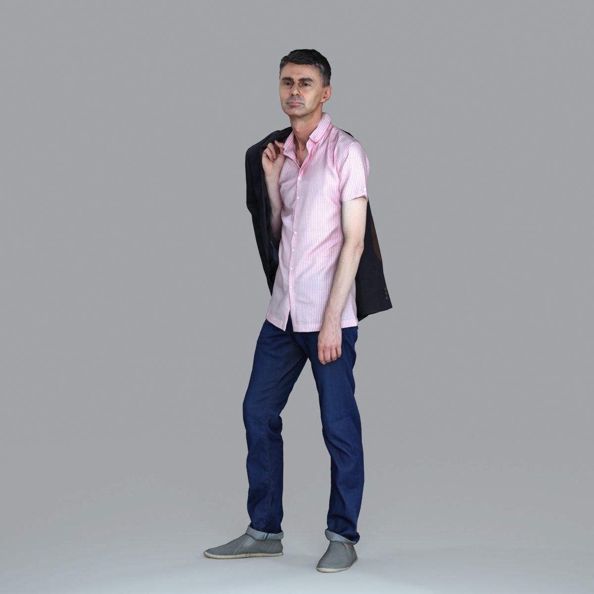 Standing Man with Pink Shirt and Jacket CMan0017-HD2-O02P02-S 3D model_31