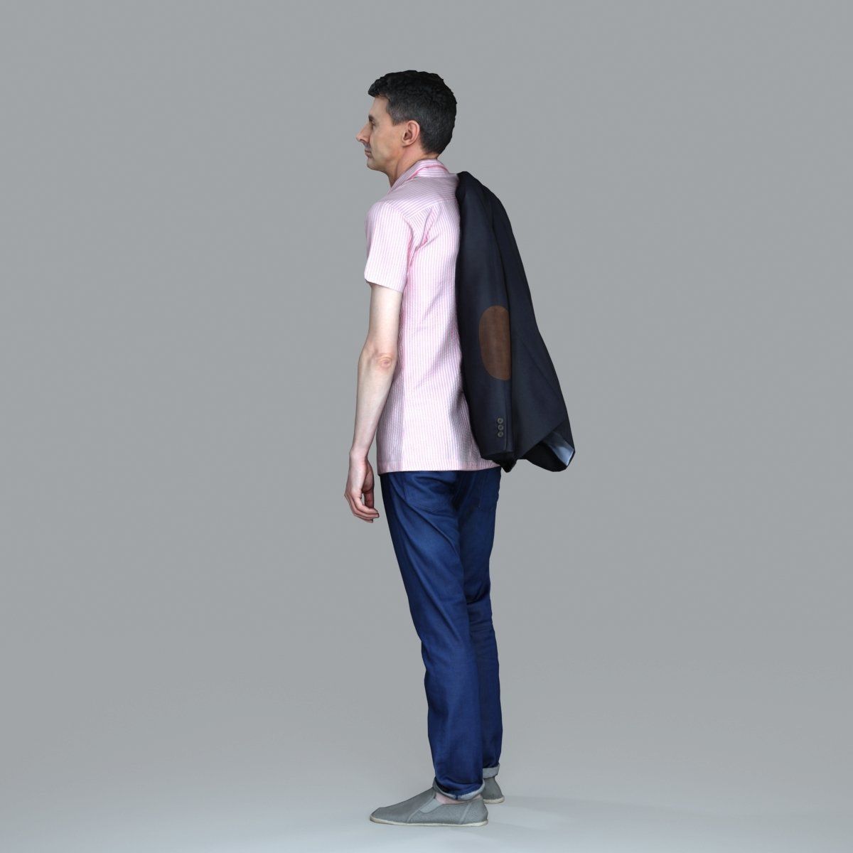 Standing Man with Pink Shirt and Jacket CMan0017-HD2-O02P02-S 3D model_44