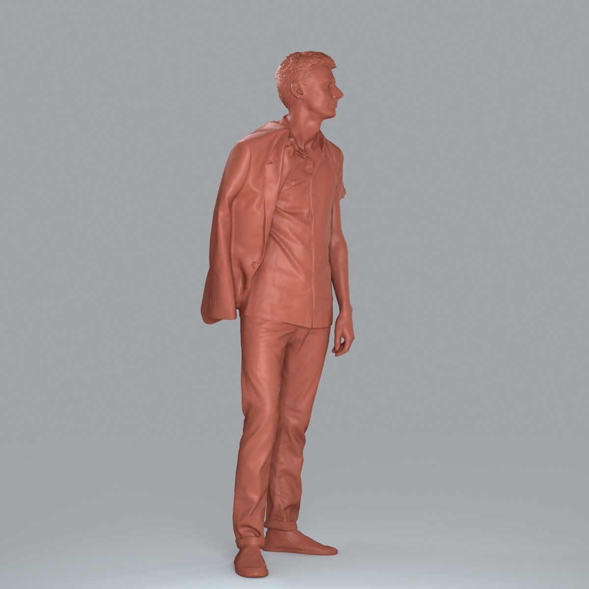 Standing Man with Pink Shirt and Jacket CMan0017-HD2-O02P02-S 3D model_5