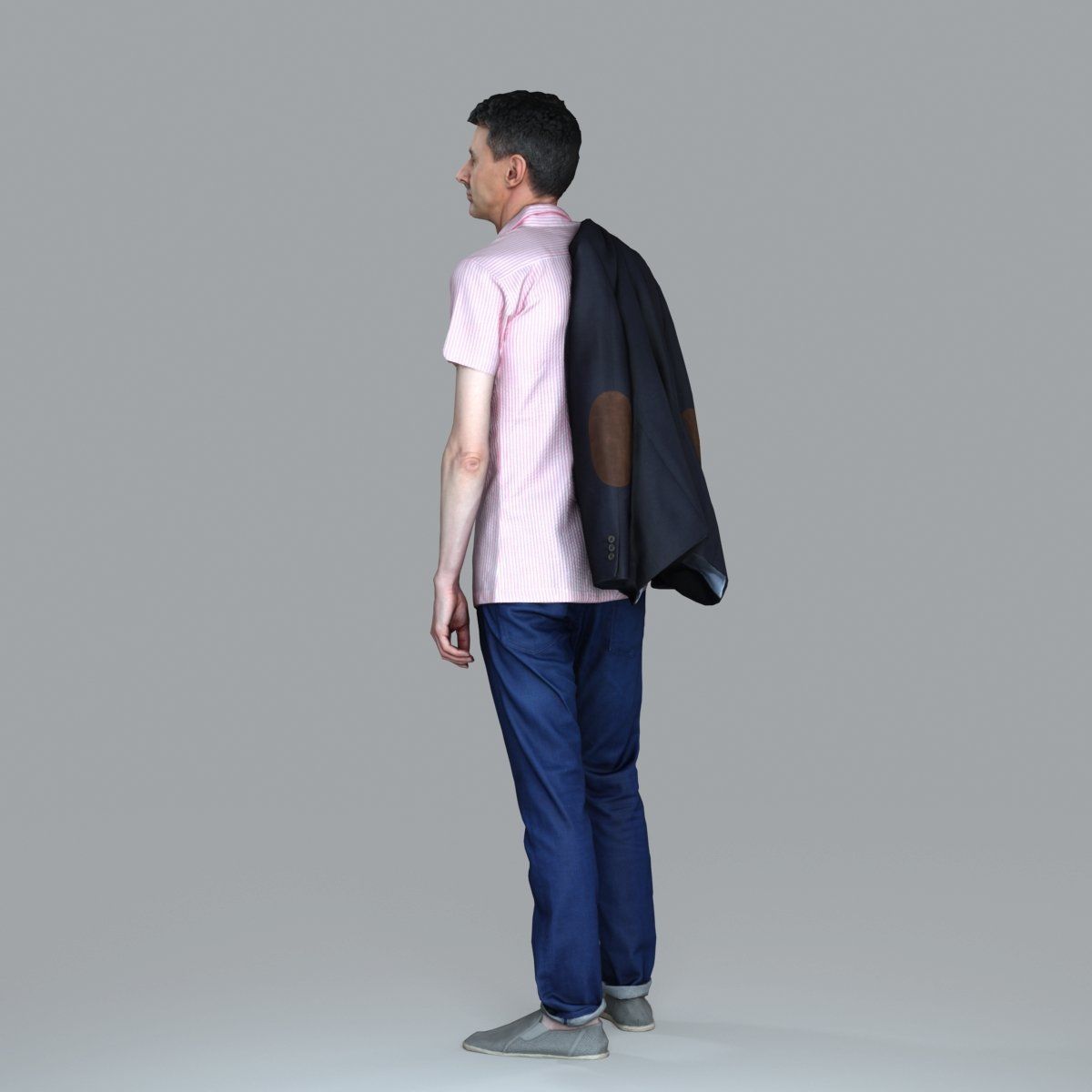 Standing Man with Pink Shirt and Jacket CMan0017-HD2-O02P02-S 3D model_55