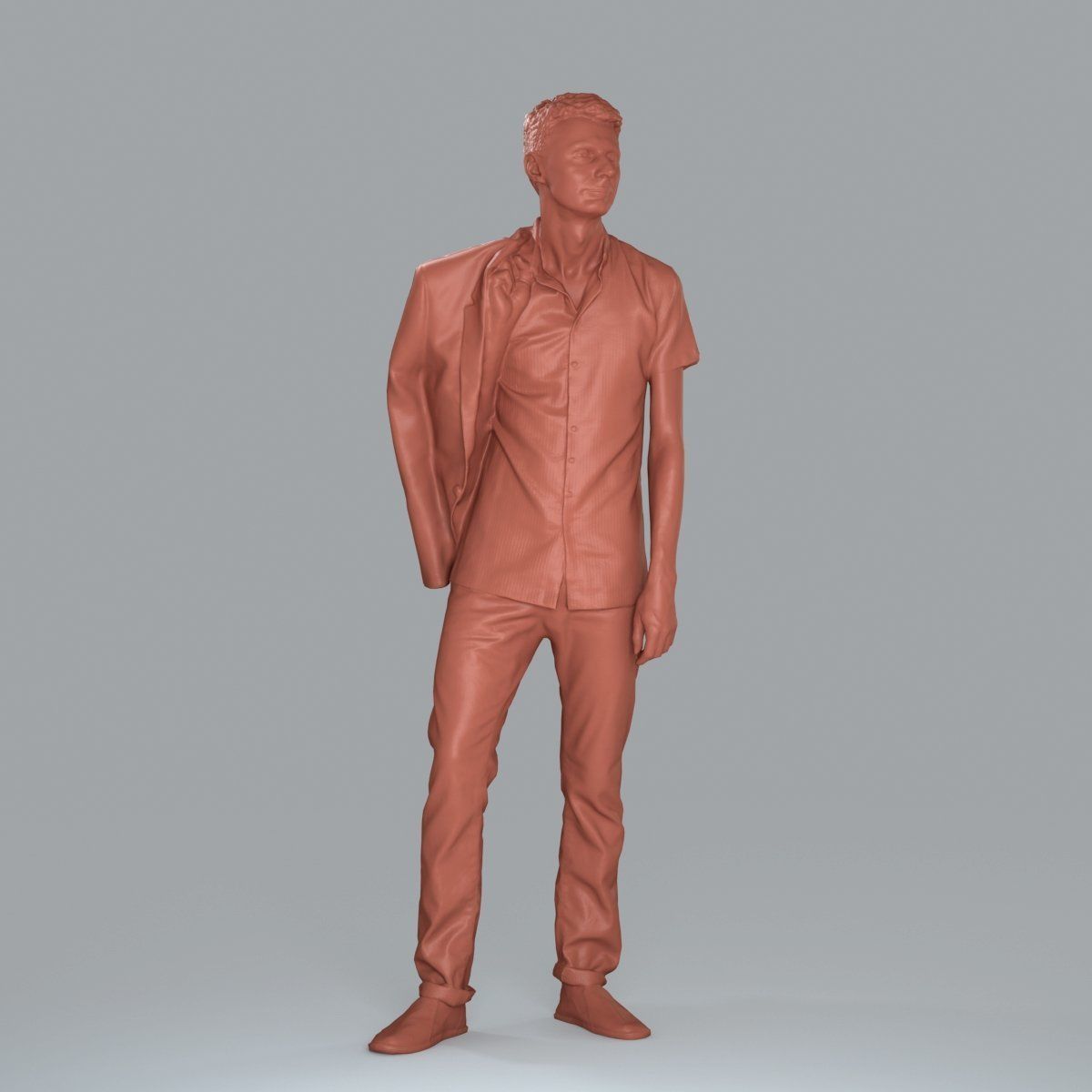 Standing Man with Pink Shirt and Jacket CMan0017-HD2-O02P02-S 3D model_60
