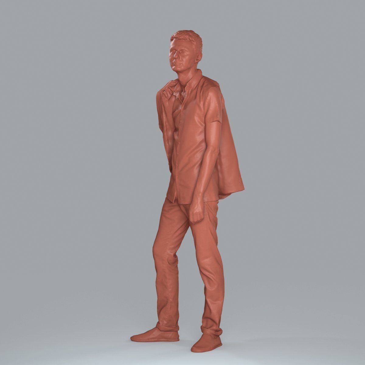 Standing Man with Pink Shirt and Jacket CMan0017-HD2-O02P02-S 3D model_20