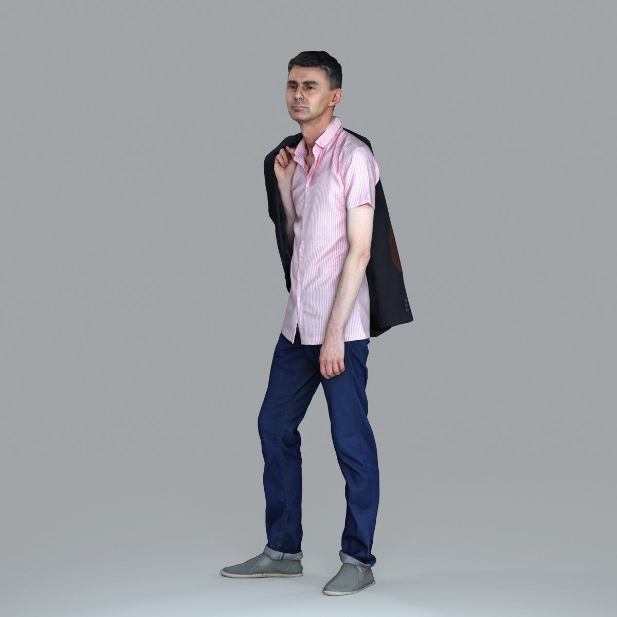 Standing Man with Pink Shirt and Jacket CMan0017-HD2-O02P02-S 3D model_51