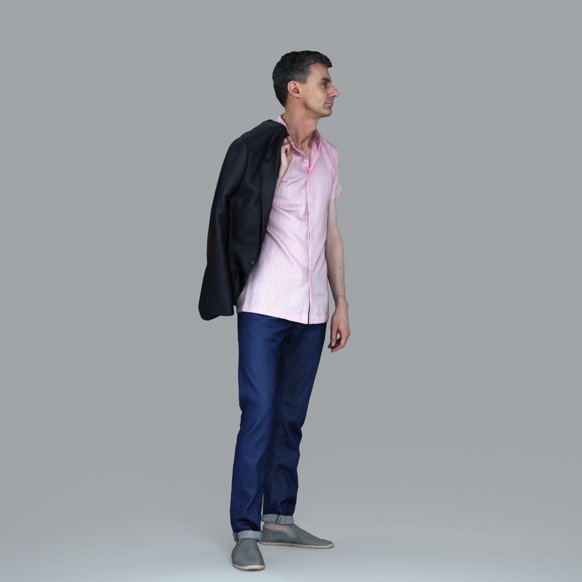 Standing Man with Pink Shirt and Jacket CMan0017-HD2-O02P02-S 3D model_24