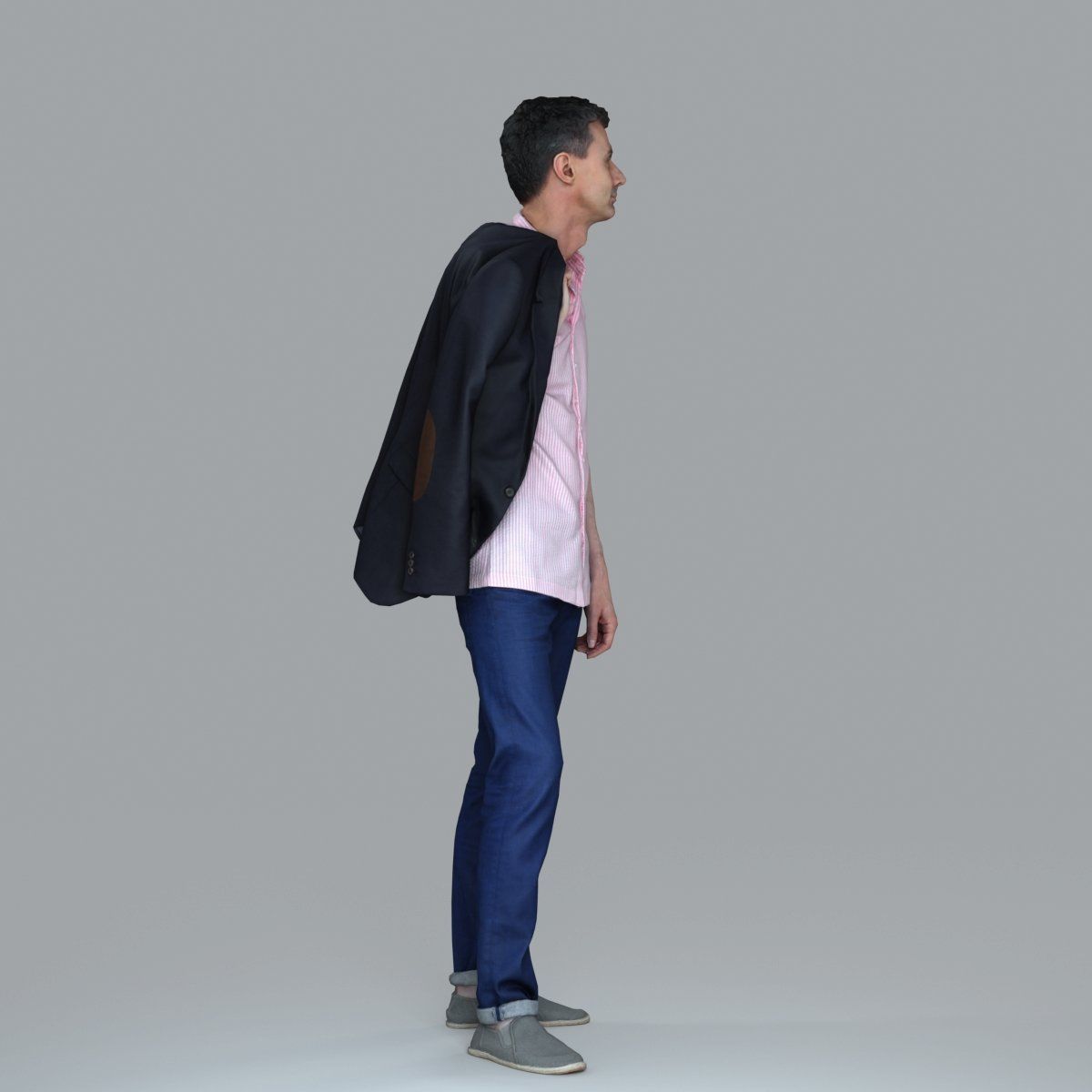 Standing Man with Pink Shirt and Jacket CMan0017-HD2-O02P02-S 3D model_12