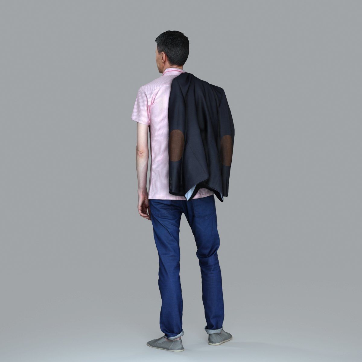 Standing Man with Pink Shirt and Jacket CMan0017-HD2-O02P02-S 3D model_16