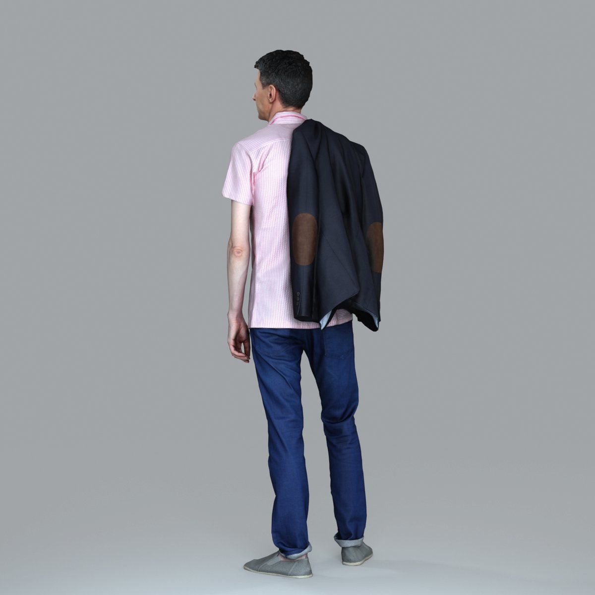 Standing Man with Pink Shirt and Jacket CMan0017-HD2-O02P02-S 3D model_46
