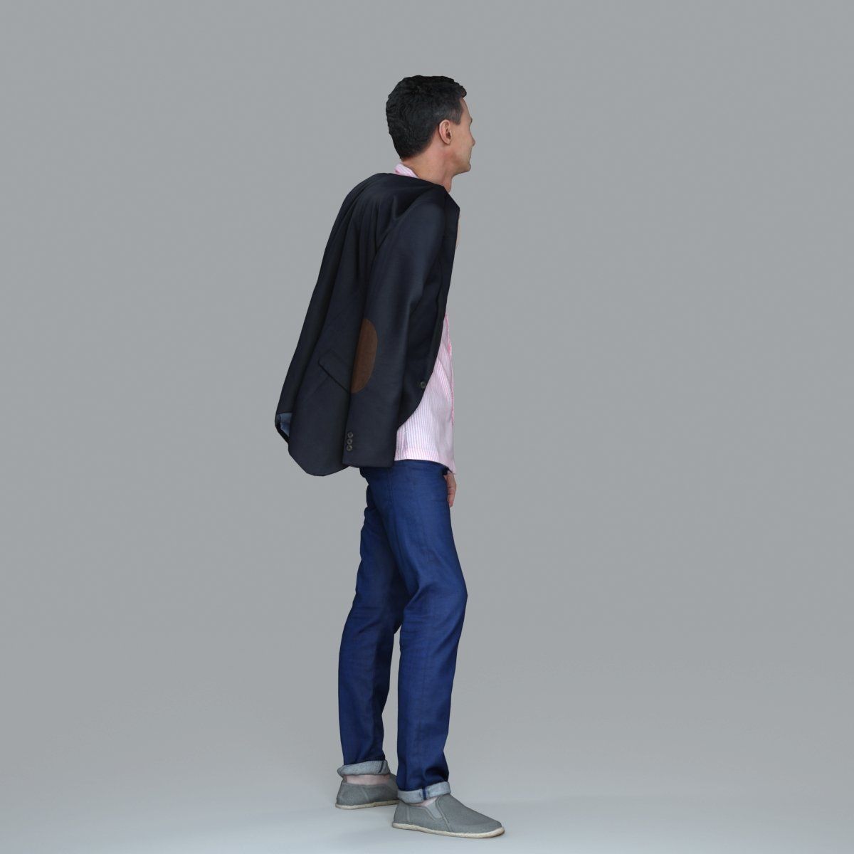 Standing Man with Pink Shirt and Jacket CMan0017-HD2-O02P02-S 3D model_13