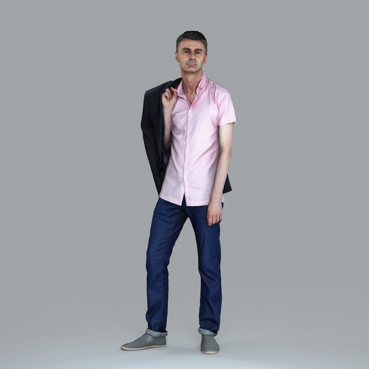 Standing Man with Pink Shirt and Jacket CMan0017-HD2-O02P02-S 3D model_65