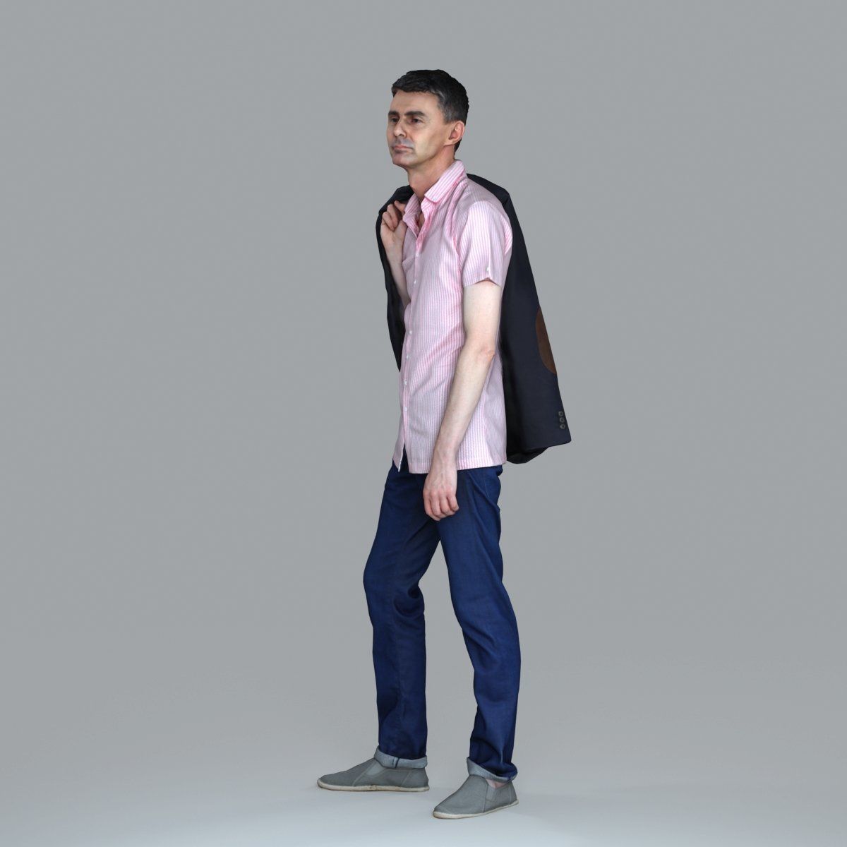 Standing Man with Pink Shirt and Jacket CMan0017-HD2-O02P02-S 3D model_70
