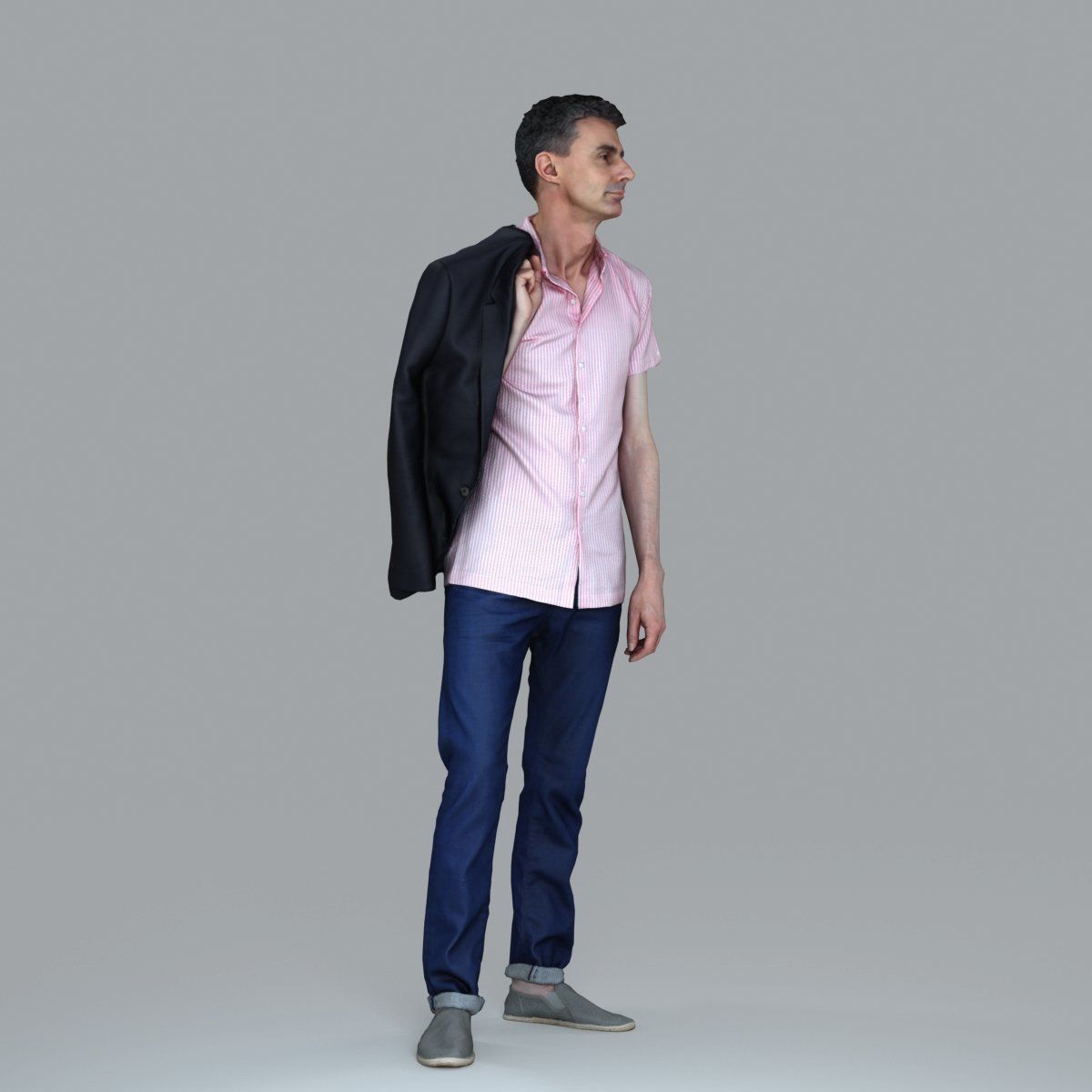 Standing Man with Pink Shirt and Jacket CMan0017-HD2-O02P02-S 3D model_68
