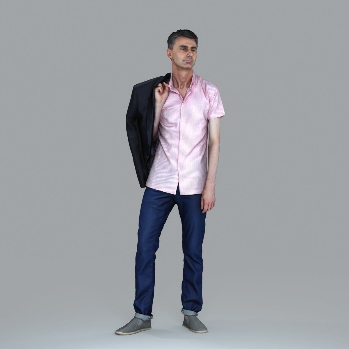 Standing Man with Pink Shirt and Jacket CMan0017-HD2-O02P02-S 3D model_75