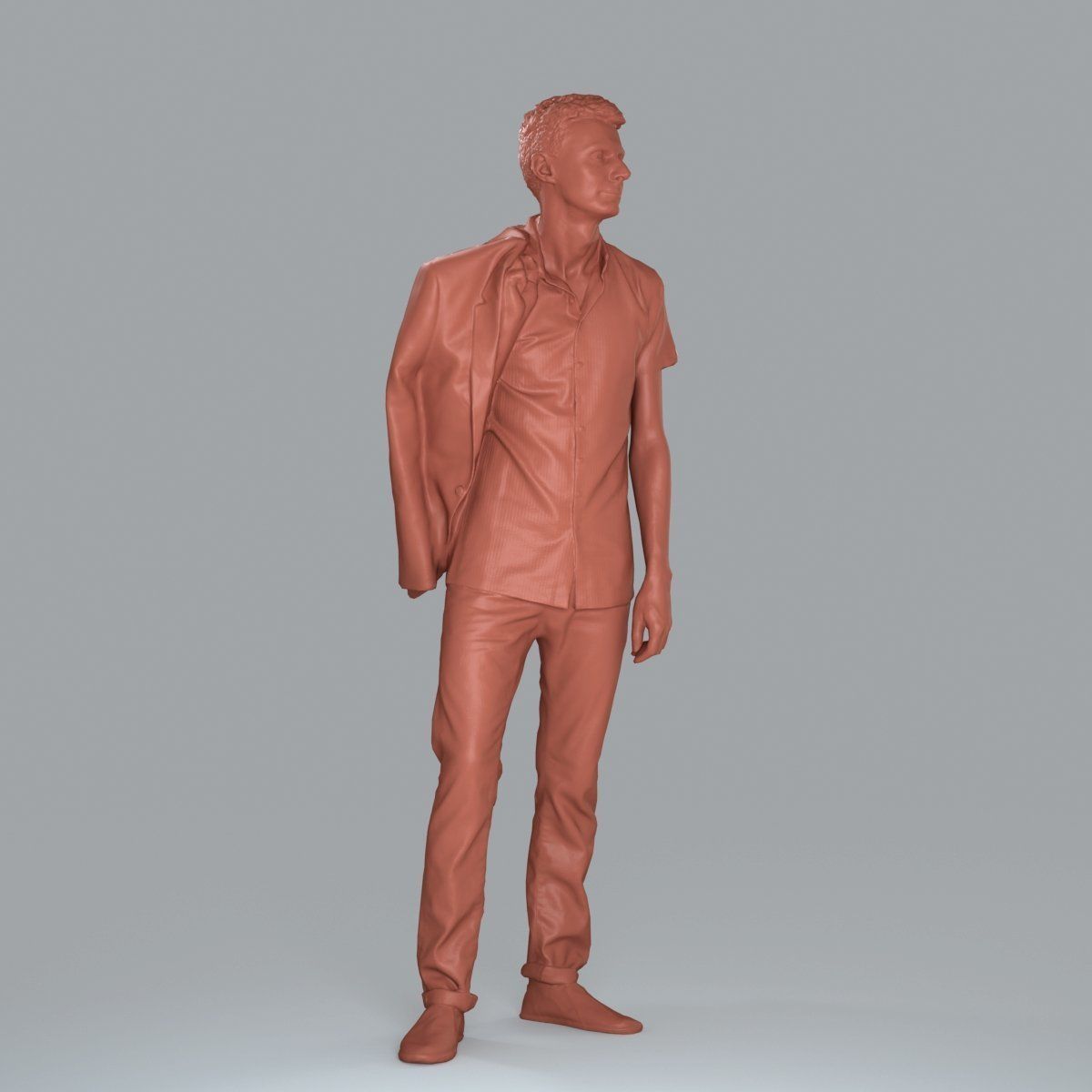 Standing Man with Pink Shirt and Jacket CMan0017-HD2-O02P02-S 3D model_29
