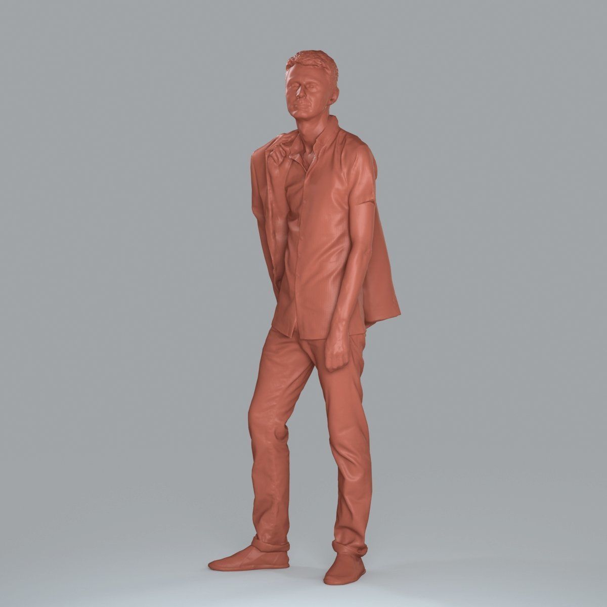 Standing Man with Pink Shirt and Jacket CMan0017-HD2-O02P02-S 3D model_25