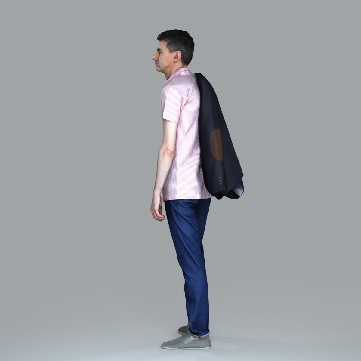 Standing Man with Pink Shirt and Jacket CMan0017-HD2-O02P02-S 3D model_67