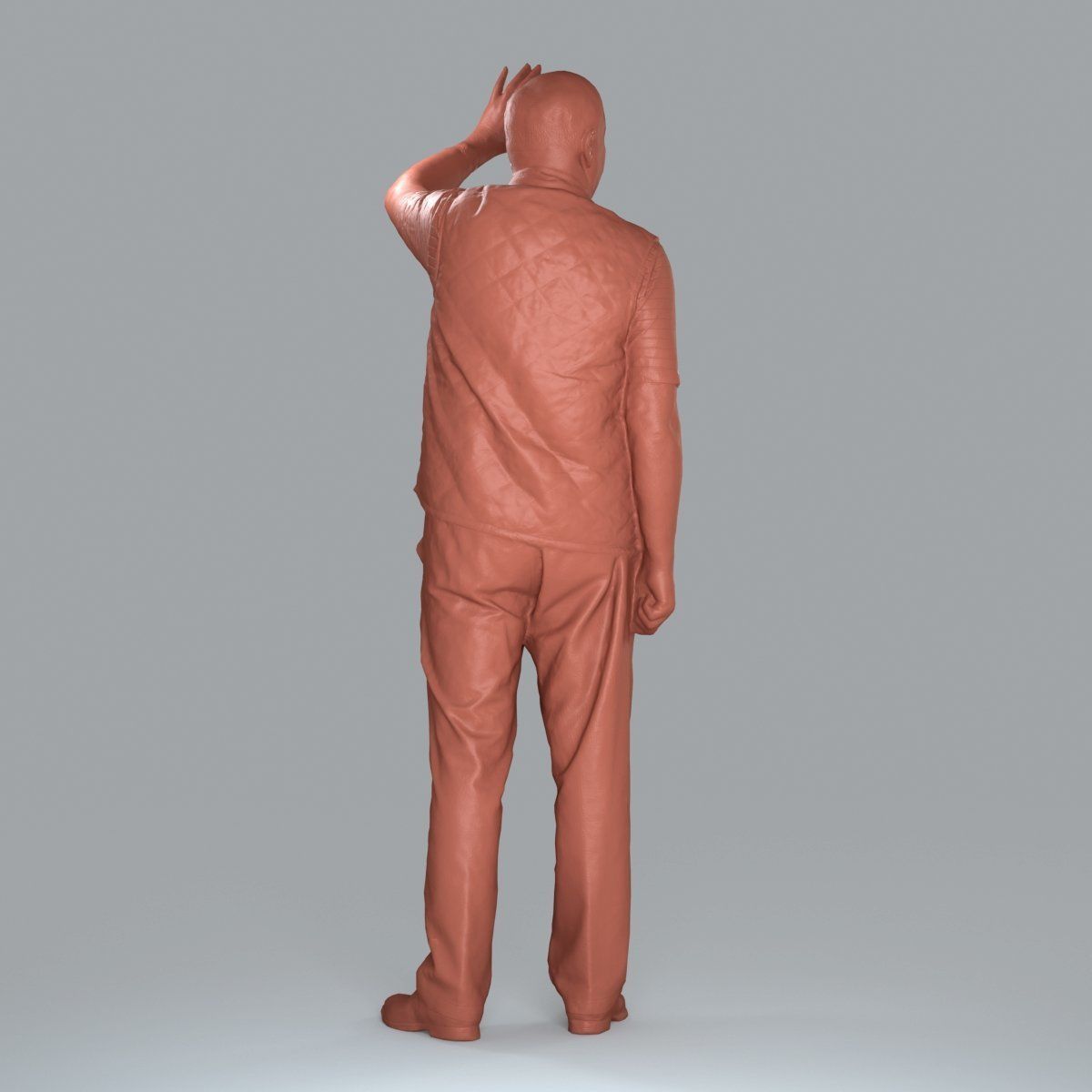 Elder Man Waving and  Wearing Green Vest CMan0009-HD2-O02P05-S 3D model_16