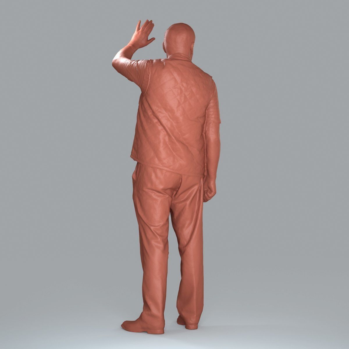 Elder Man Waving and  Wearing Green Vest CMan0009-HD2-O02P05-S 3D model_69