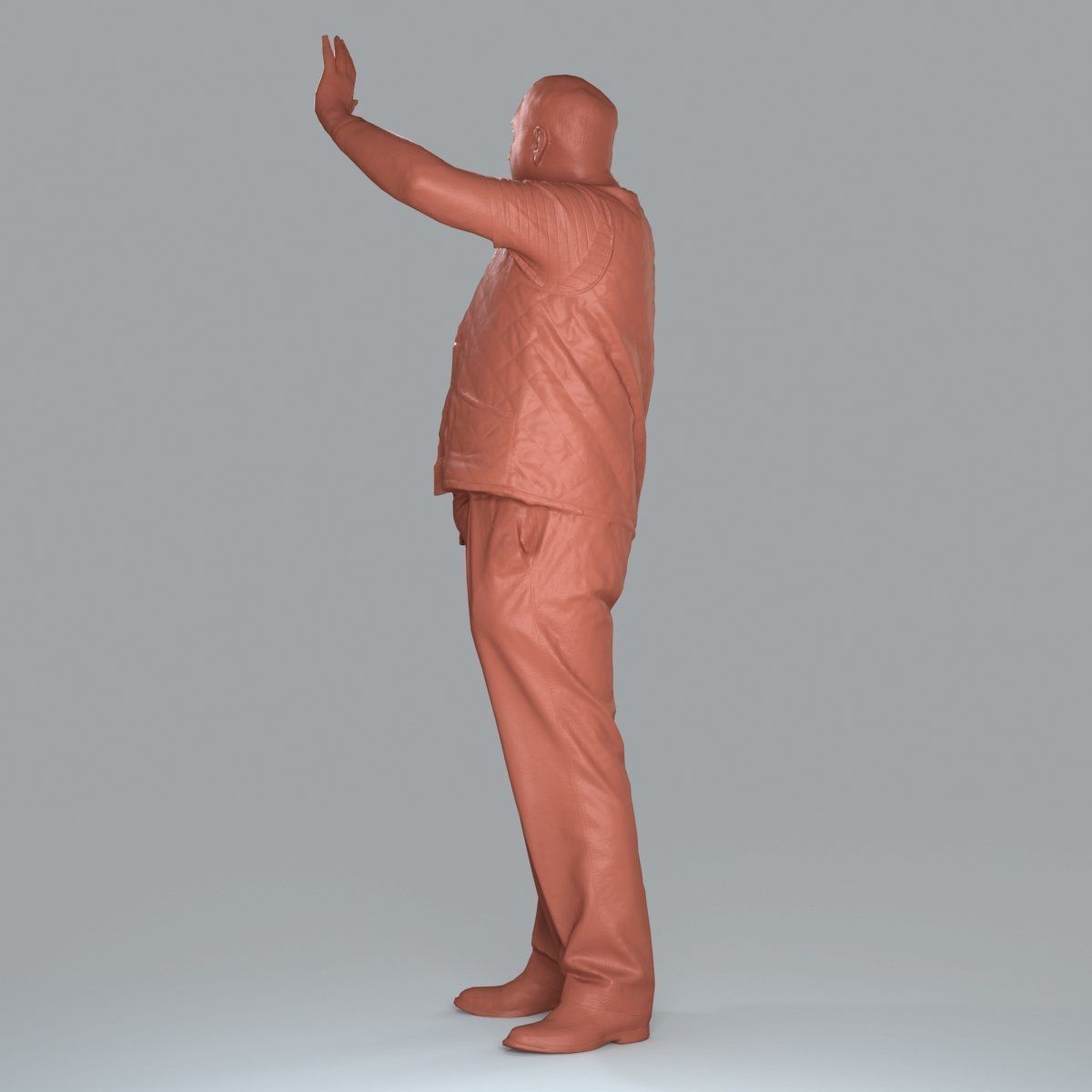 Elder Man Waving and  Wearing Green Vest CMan0009-HD2-O02P05-S 3D model_33