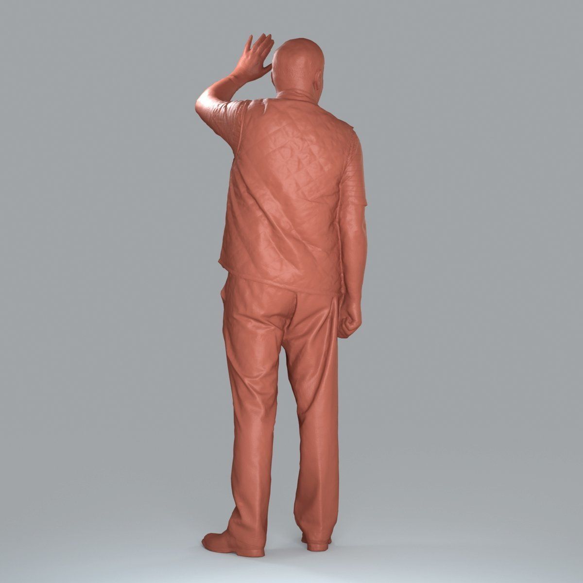 Elder Man Waving and  Wearing Green Vest CMan0009-HD2-O02P05-S 3D model_51