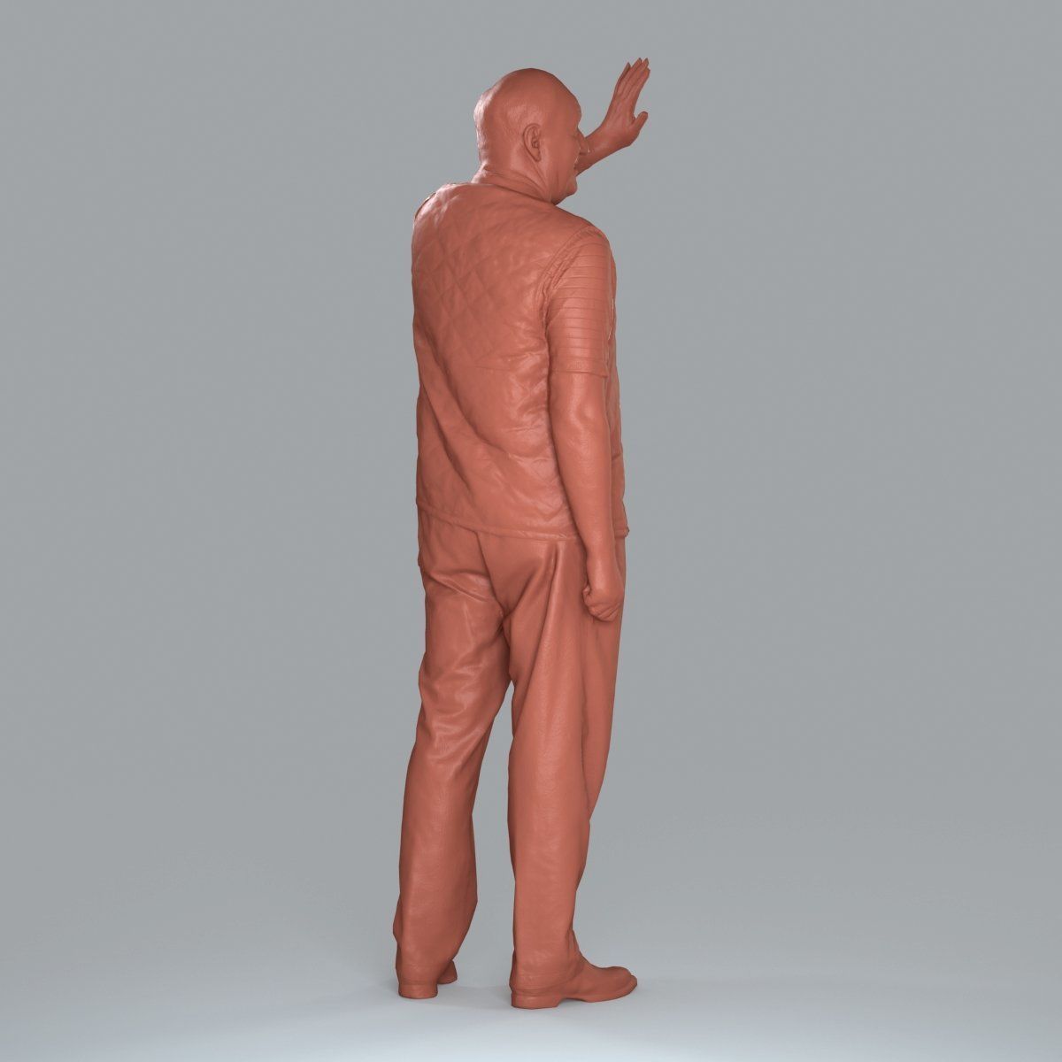 Elder Man Waving and  Wearing Green Vest CMan0009-HD2-O02P05-S 3D model_54