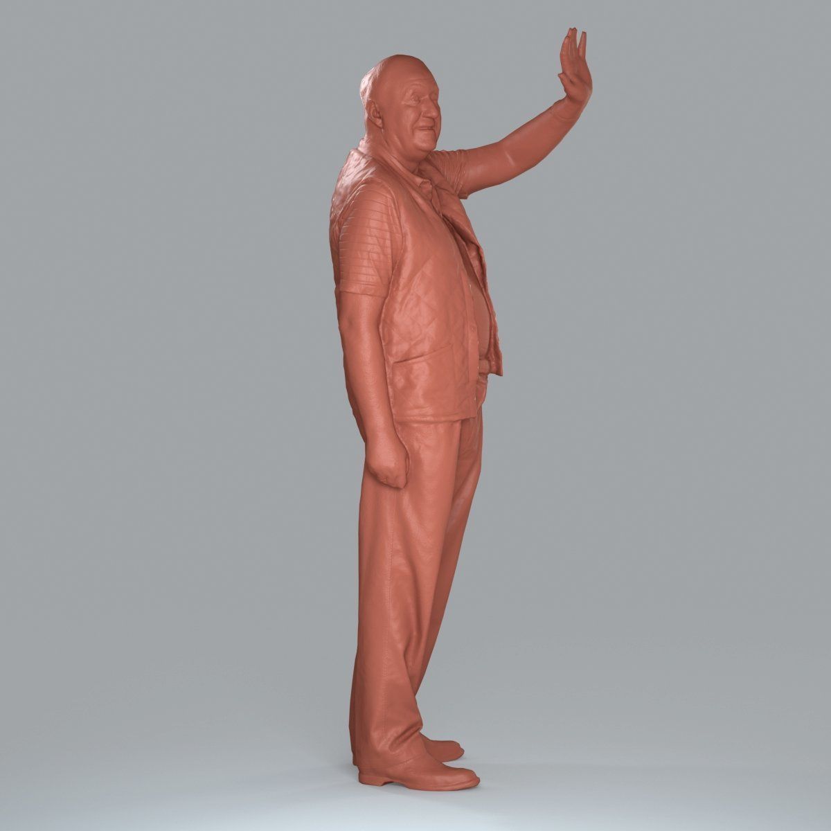 Elder Man Waving and  Wearing Green Vest CMan0009-HD2-O02P05-S 3D model_41