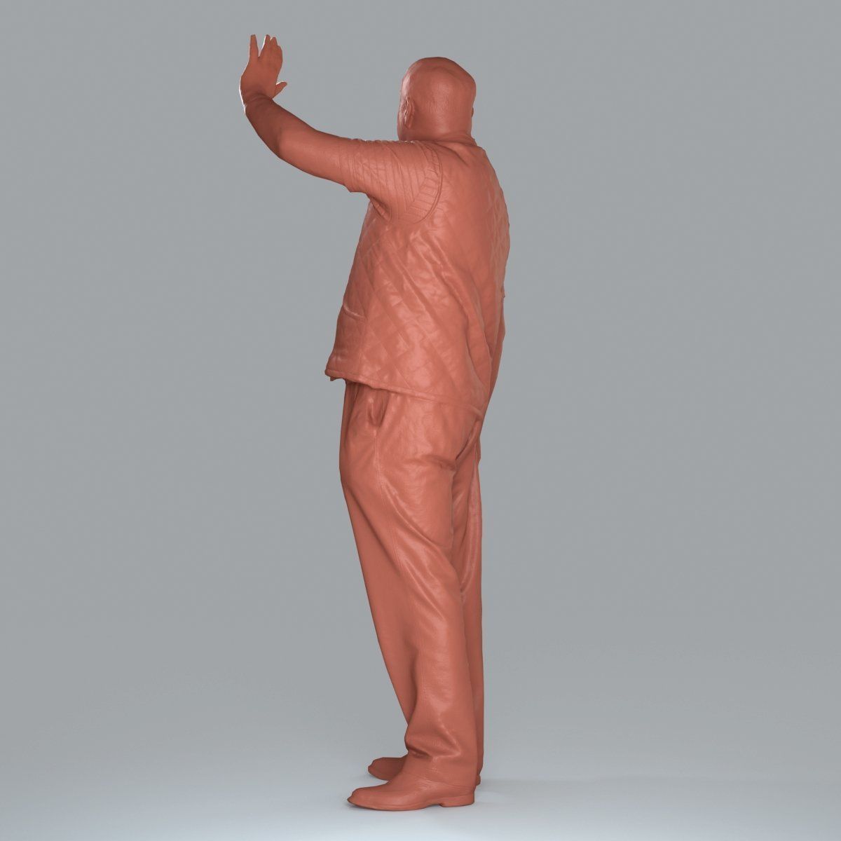 Elder Man Waving and  Wearing Green Vest CMan0009-HD2-O02P05-S 3D model_26