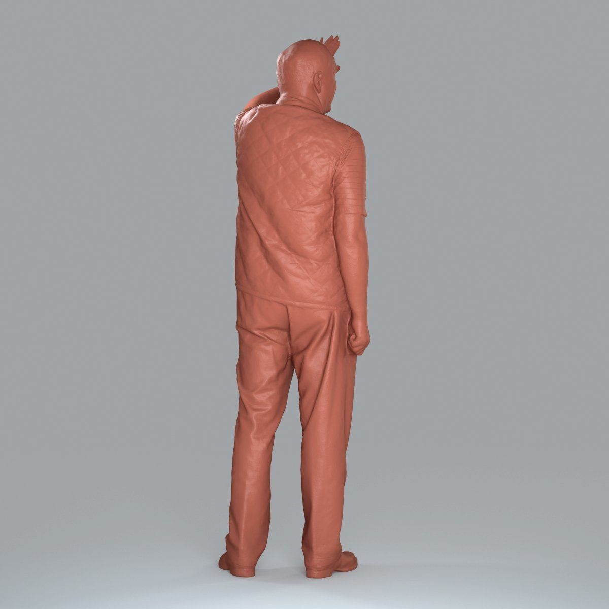 Elder Man Waving and  Wearing Green Vest CMan0009-HD2-O02P05-S 3D model_74