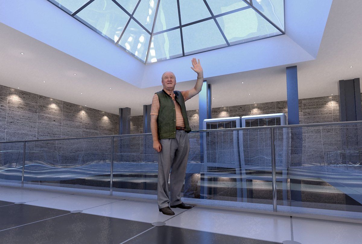 Elder Man Waving and  Wearing Green Vest CMan0009-HD2-O02P05-S 3D model_21