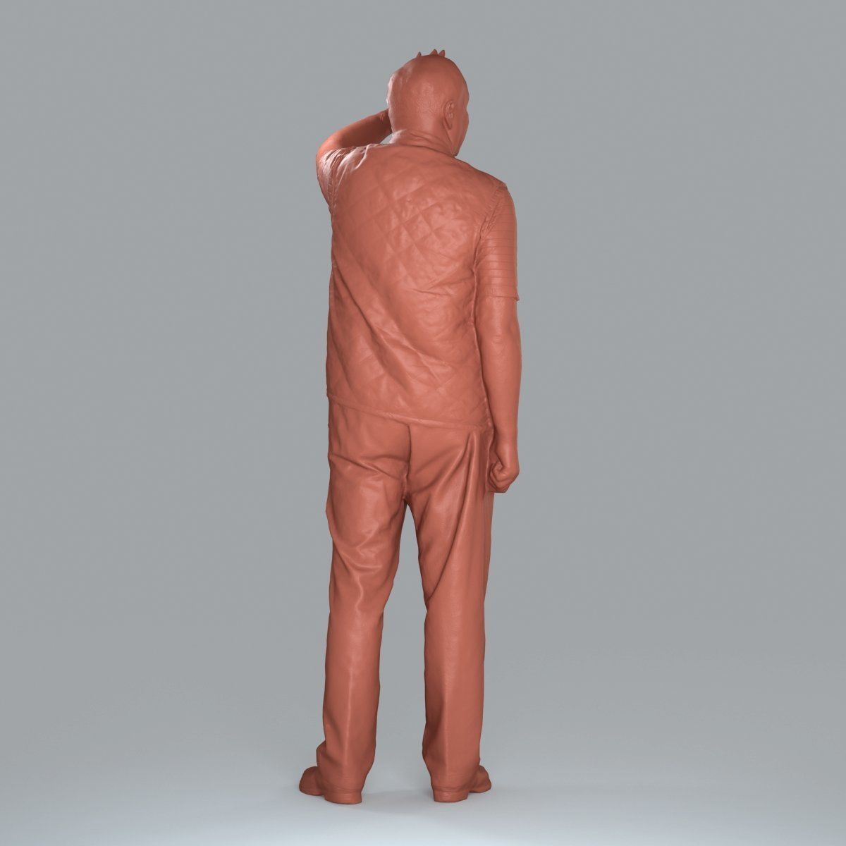 Elder Man Waving and  Wearing Green Vest CMan0009-HD2-O02P05-S 3D model_63