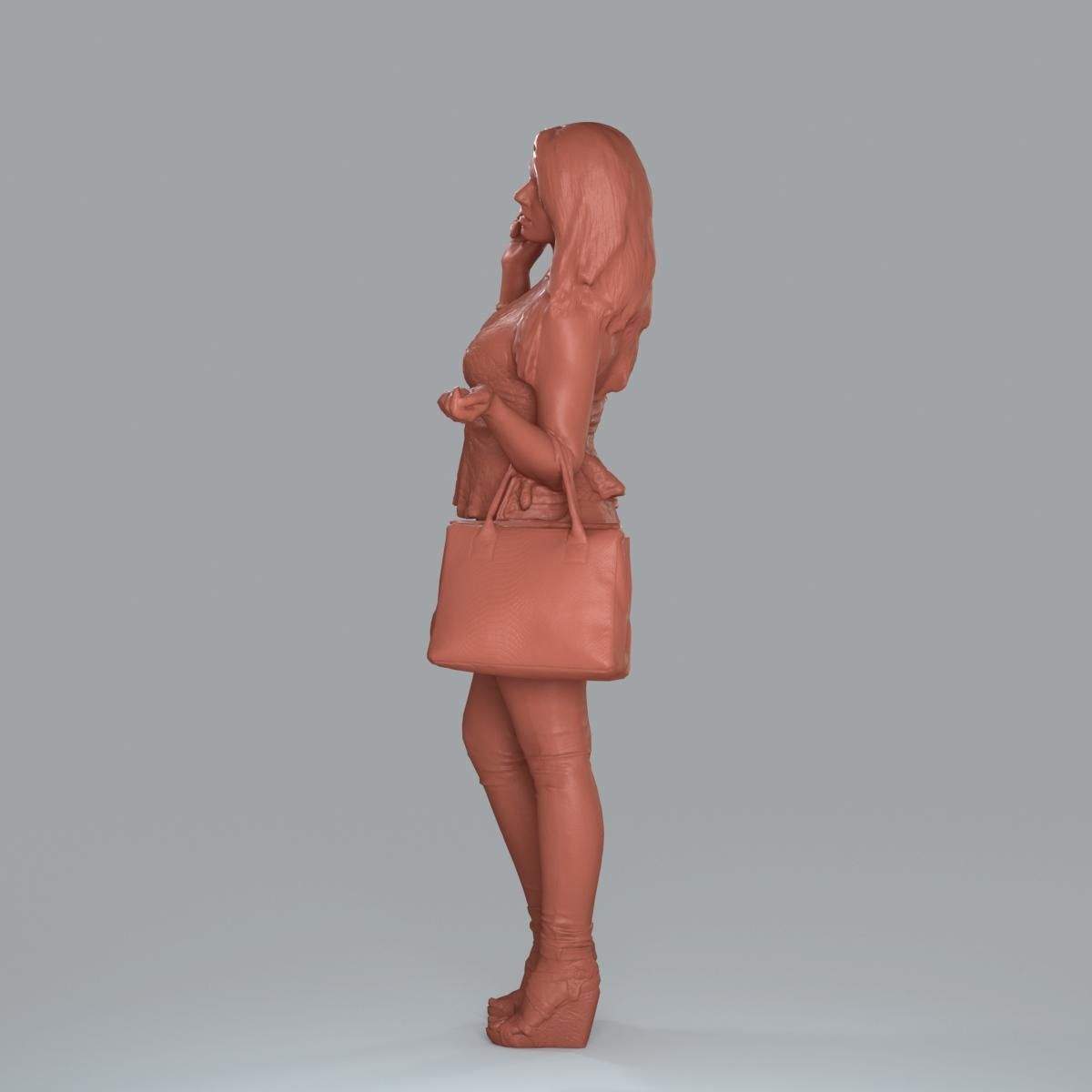 Casual Woman with Jeans and White Handbag CWom0019-HD2-O02P15-S 3D model_71