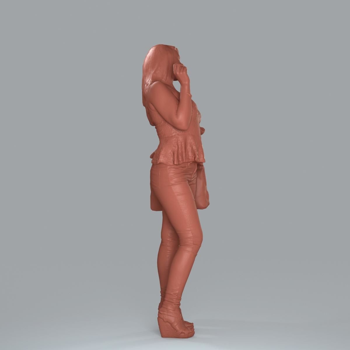 Casual Woman with Jeans and White Handbag CWom0019-HD2-O02P15-S 3D model_29