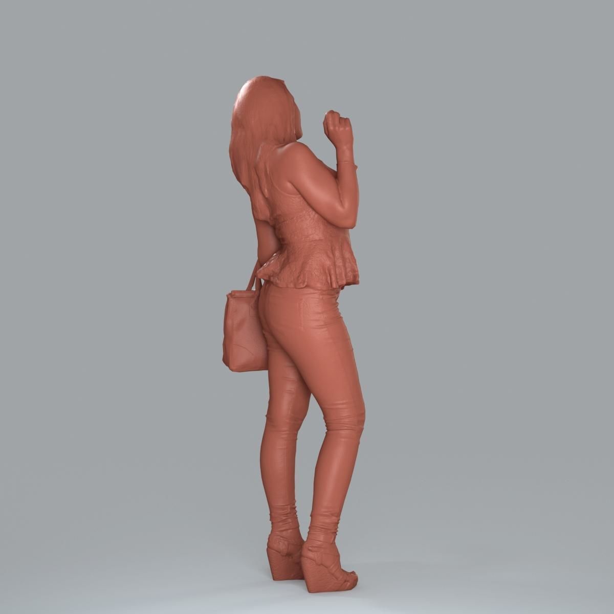 Casual Woman with Jeans and White Handbag CWom0019-HD2-O02P15-S 3D model_74