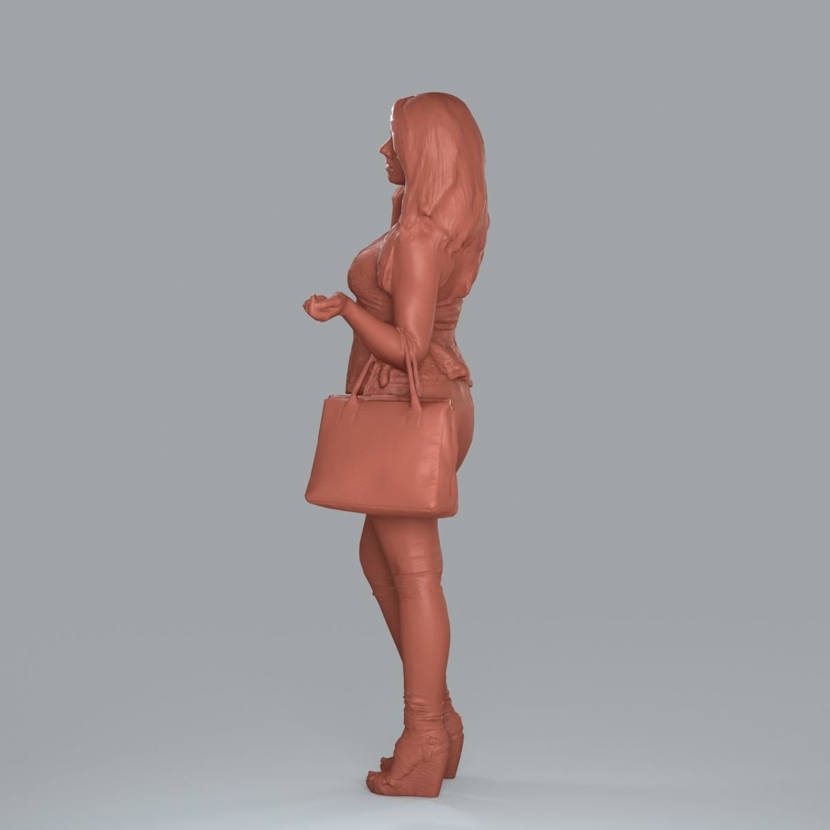 Casual Woman with Jeans and White Handbag CWom0019-HD2-O02P15-S 3D model_59