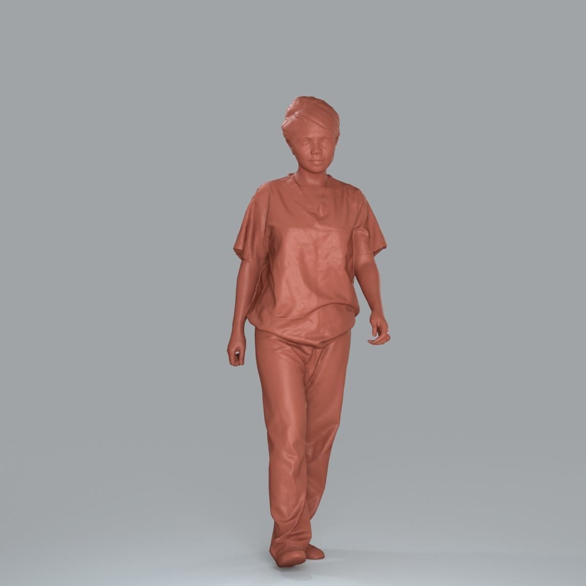 Female Nurse with Blue Scrubs CWom0012-HD2-O02P13-S 3D model_39