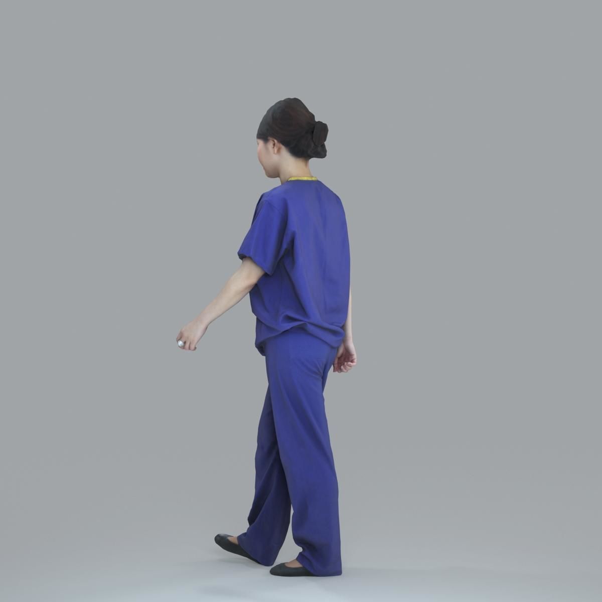 Female Nurse with Blue Scrubs CWom0012-HD2-O02P13-S 3D model_26