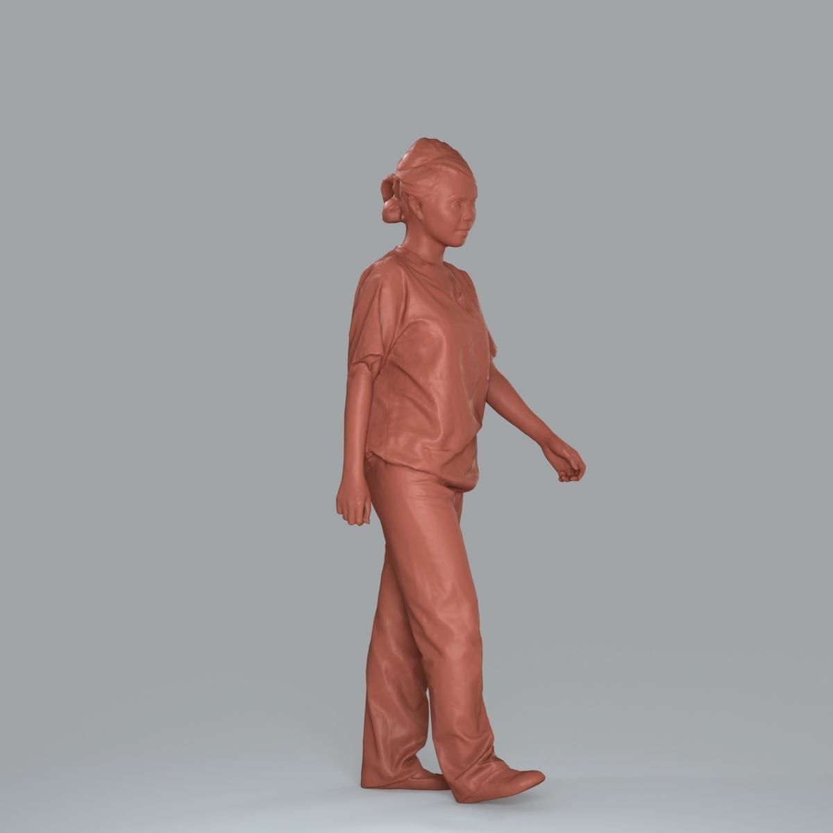 Female Nurse with Blue Scrubs CWom0012-HD2-O02P13-S 3D model_35