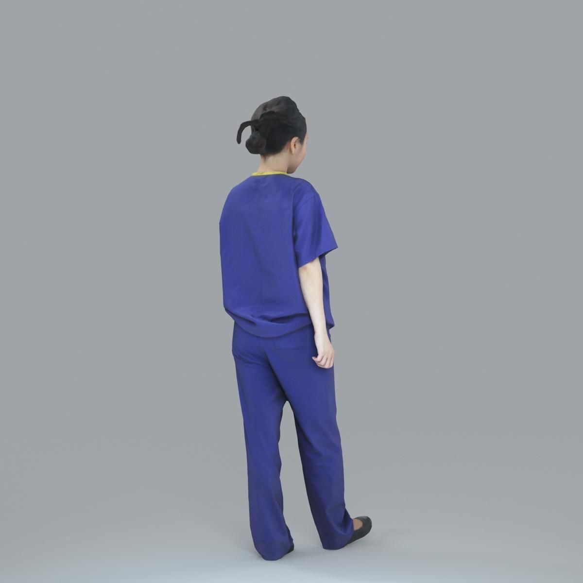 Female Nurse with Blue Scrubs CWom0012-HD2-O02P13-S 3D model_21