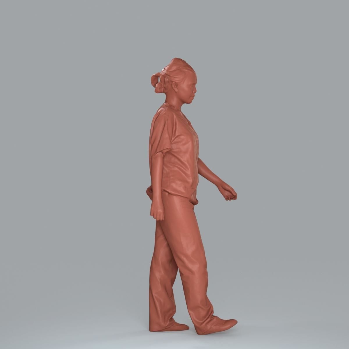 Female Nurse with Blue Scrubs CWom0012-HD2-O02P13-S 3D model_44