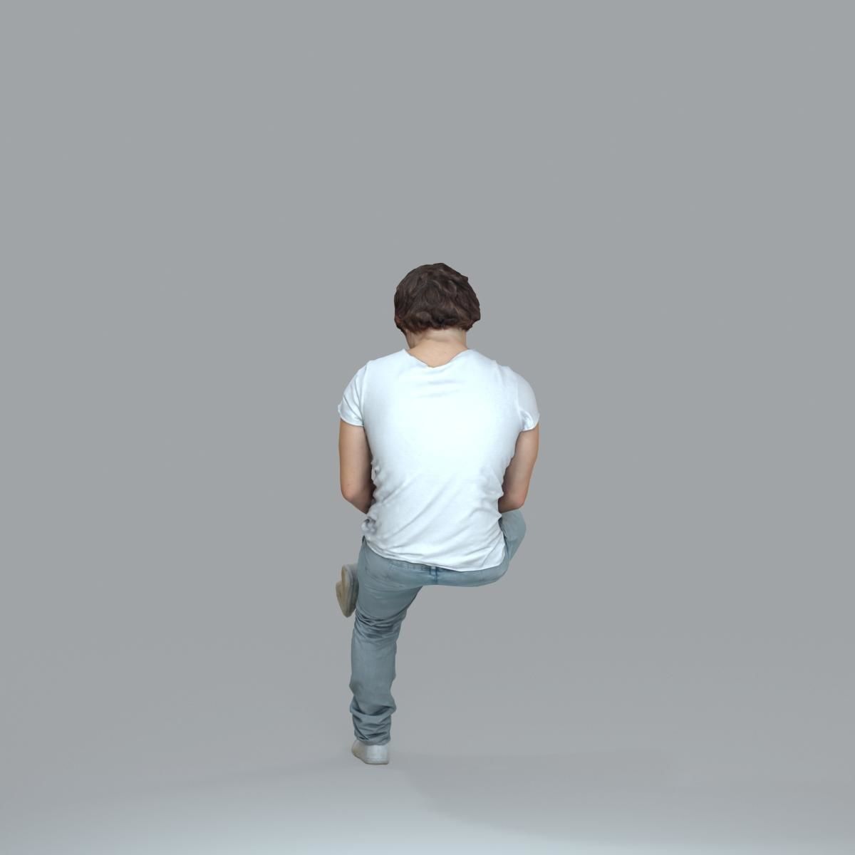 Casual Man with White Sneakers on Phone CMan0020-HD2-O01P15-S 3D model_5