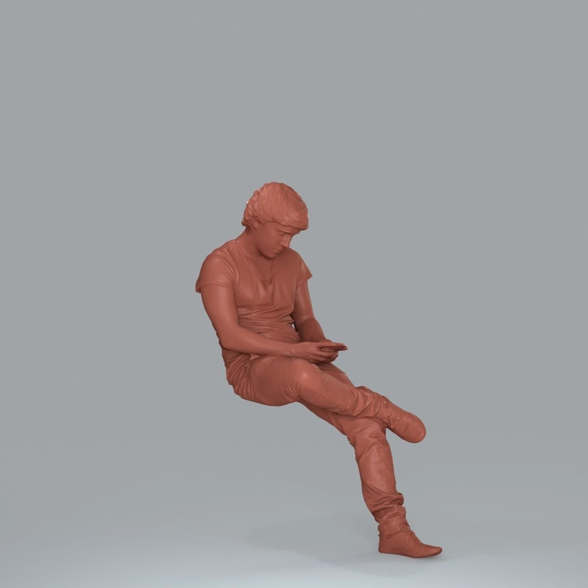 Casual Man with White Sneakers on Phone CMan0020-HD2-O01P15-S 3D model_48