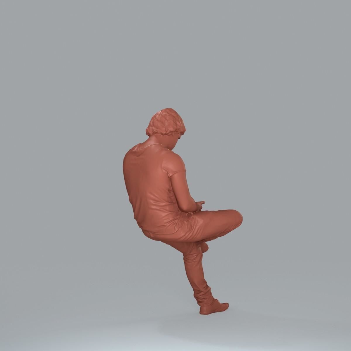 Casual Man with White Sneakers on Phone CMan0020-HD2-O01P15-S 3D model_70