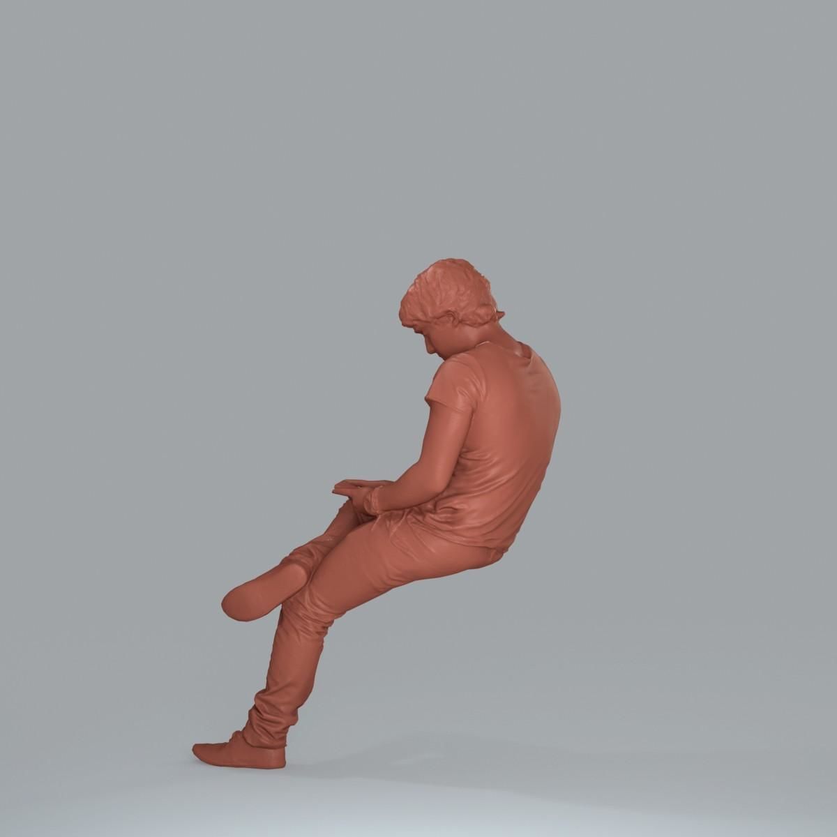 Casual Man with White Sneakers on Phone CMan0020-HD2-O01P15-S 3D model_31