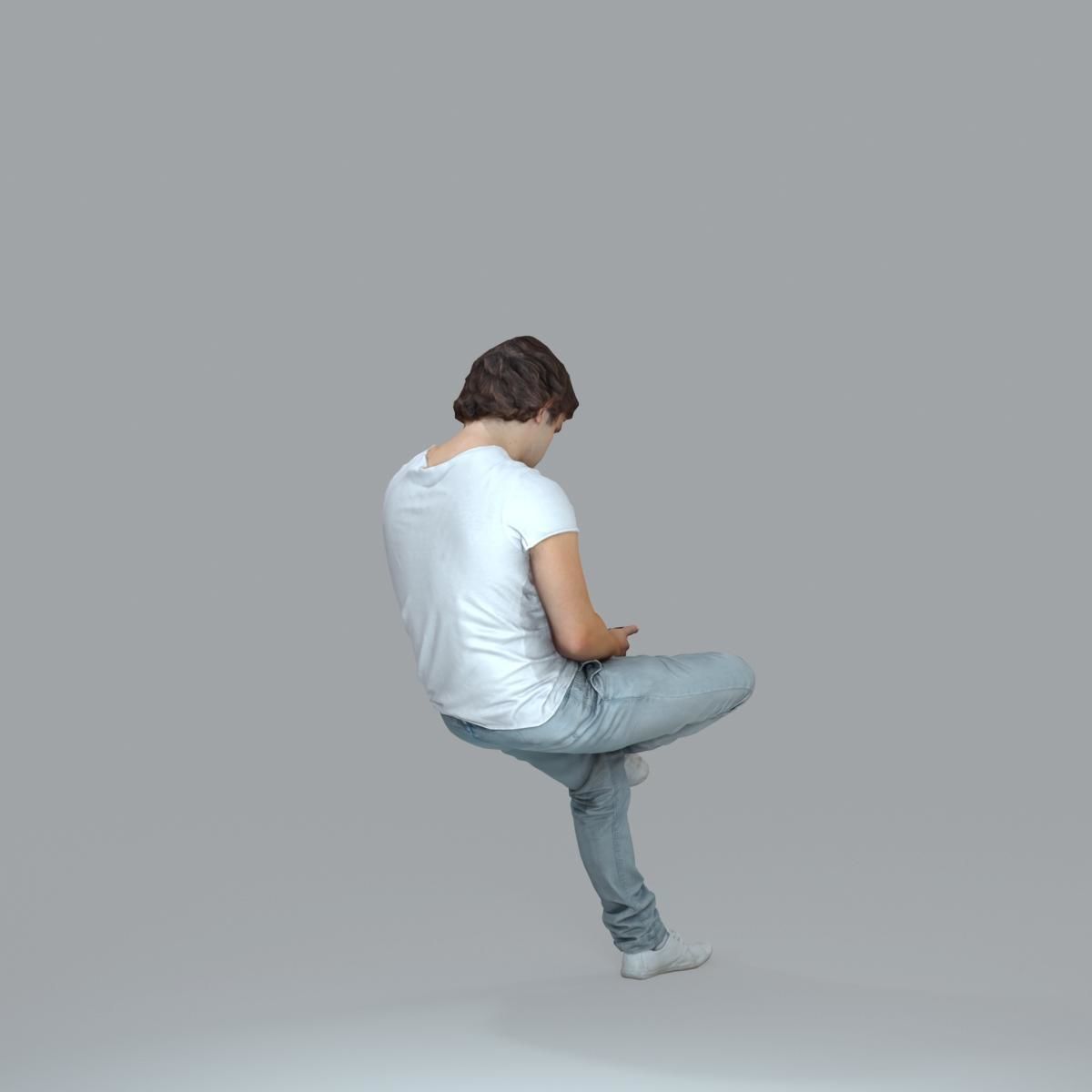 Casual Man with White Sneakers on Phone CMan0020-HD2-O01P15-S 3D model_3