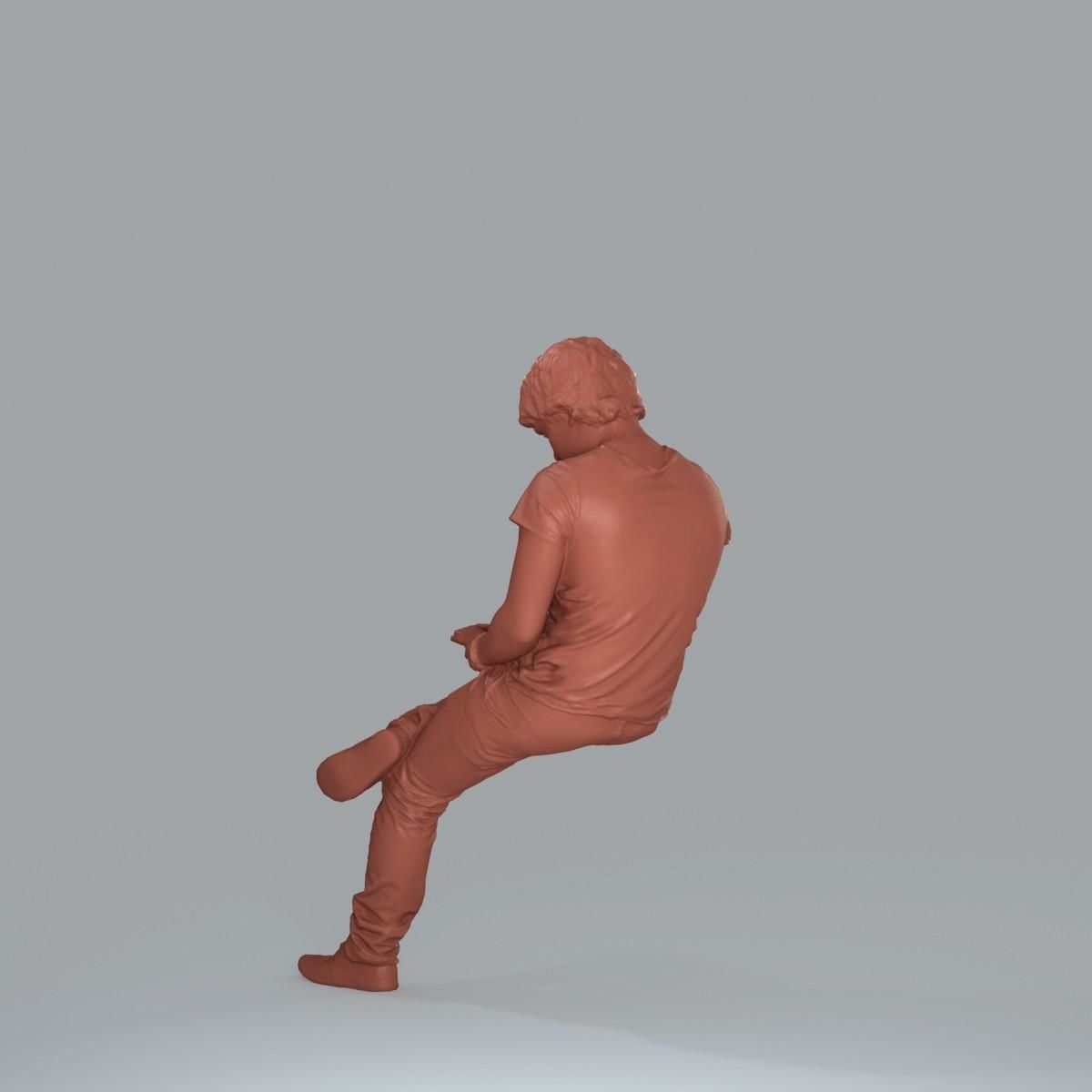 Casual Man with White Sneakers on Phone CMan0020-HD2-O01P15-S 3D model_39