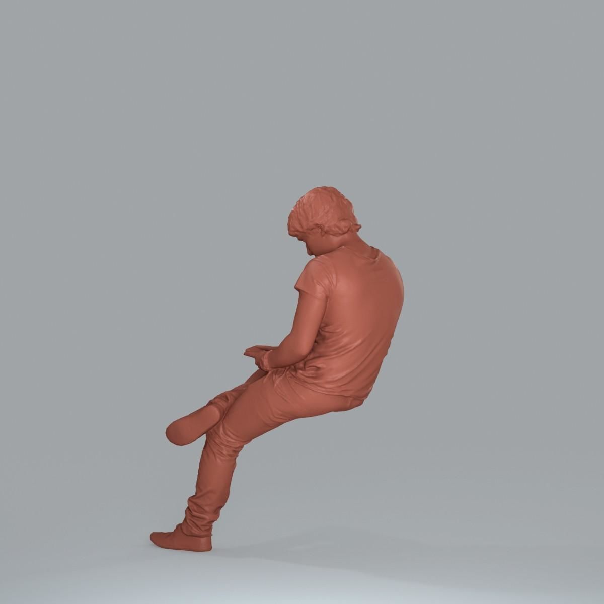 Casual Man with White Sneakers on Phone CMan0020-HD2-O01P15-S 3D model_11