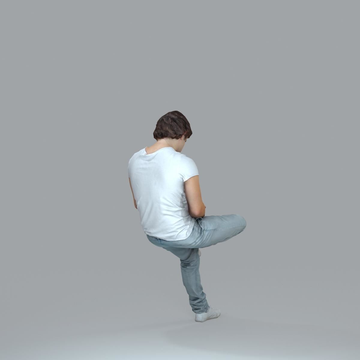 Casual Man with White Sneakers on Phone CMan0020-HD2-O01P15-S 3D model_13