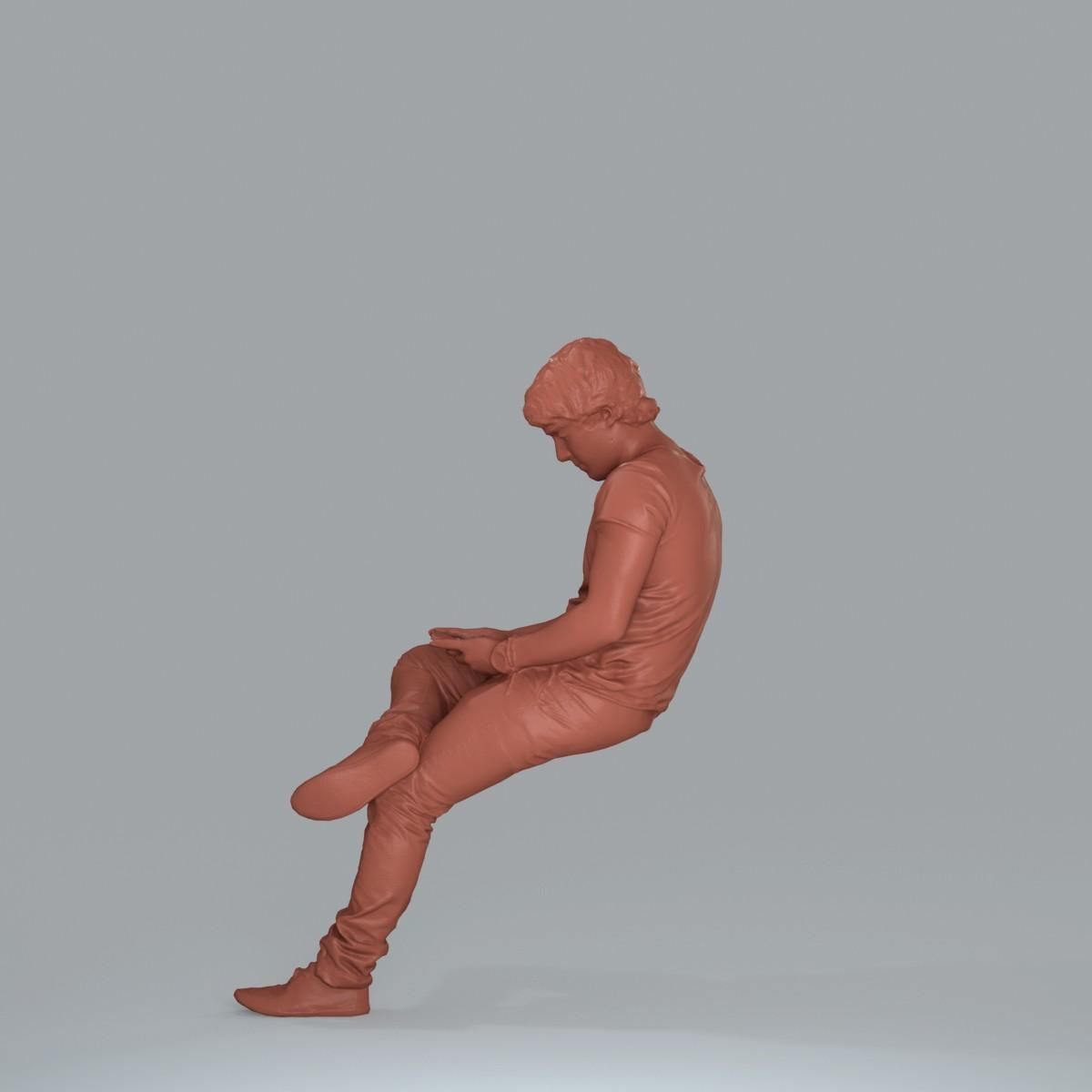 Casual Man with White Sneakers on Phone CMan0020-HD2-O01P15-S 3D model_24