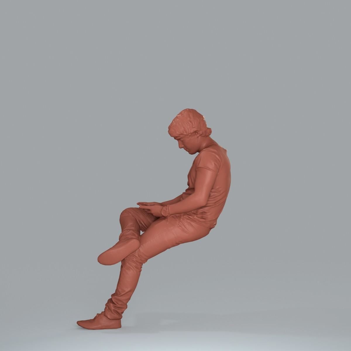 Casual Man with White Sneakers on Phone CMan0020-HD2-O01P15-S 3D model_42