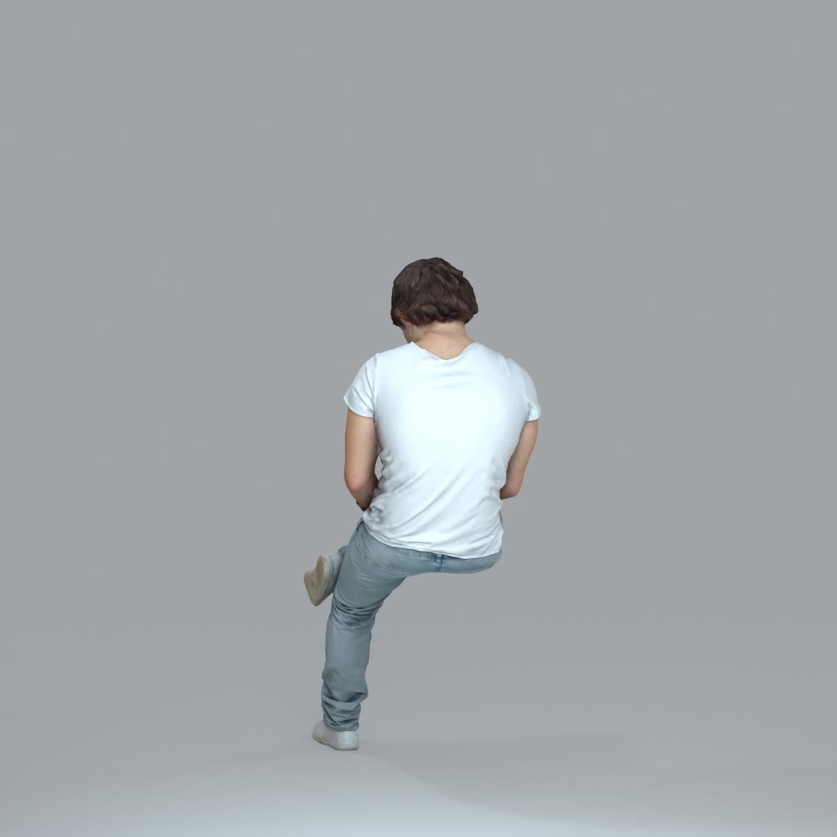 Casual Man with White Sneakers on Phone CMan0020-HD2-O01P15-S 3D model_51