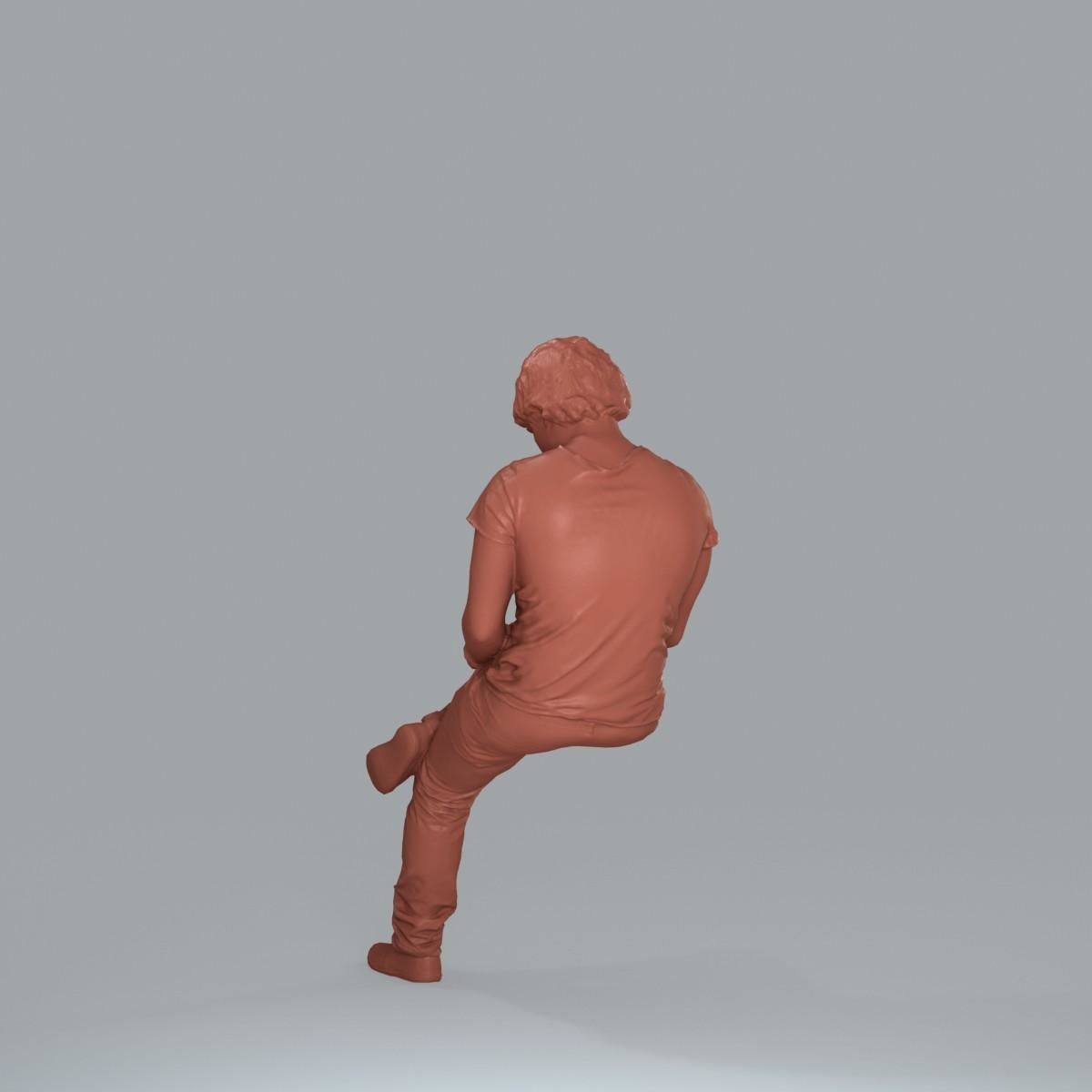 Casual Man with White Sneakers on Phone CMan0020-HD2-O01P15-S 3D model_34